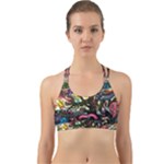 Psychedelic Funky Trippy Back Web Sports Bra