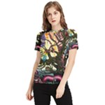 Psychedelic Funky Trippy Women s Short Sleeve Rash Guard