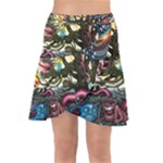 Psychedelic Funky Trippy Wrap Front Skirt
