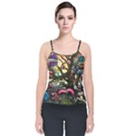 Psychedelic Funky Trippy Velvet Spaghetti Strap Top