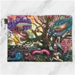 Psychedelic Funky Trippy Canvas Cosmetic Bag (XXL)