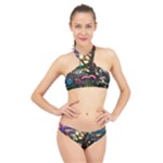 Psychedelic Funky Trippy High Neck Bikini Set