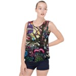 Psychedelic Funky Trippy Bubble Hem Chiffon Tank Top