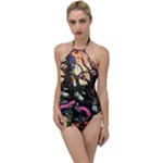 Psychedelic Funky Trippy Go with the Flow One Piece Swimsuit