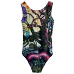 Psychedelic Funky Trippy Kids  Cut-Out Back One Piece Swimsuit
