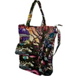 Psychedelic Funky Trippy Shoulder Tote Bag