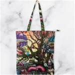 Psychedelic Funky Trippy Double Zip Up Tote Bag