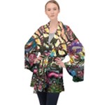 Psychedelic Funky Trippy Long Sleeve Velvet Kimono 
