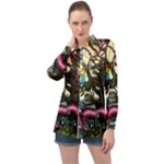 Psychedelic Funky Trippy Long Sleeve Satin Shirt