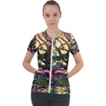 Psychedelic Funky Trippy Short Sleeve Zip Up Jacket