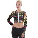 Psychedelic Funky Trippy Long Sleeve Cropped Velvet Jacket