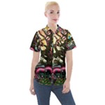 Psychedelic Funky Trippy Women s Short Sleeve Pocket Shirt
