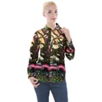 Psychedelic Funky Trippy Women s Long Sleeve Pocket Shirt