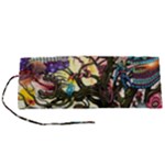 Psychedelic Funky Trippy Roll Up Canvas Pencil Holder (S)