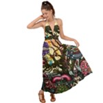 Psychedelic Funky Trippy Backless Maxi Beach Dress