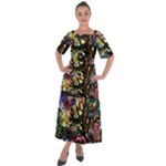Psychedelic Funky Trippy Shoulder Straps Boho Maxi Dress 
