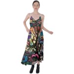 Psychedelic Funky Trippy Tie Back Maxi Dress