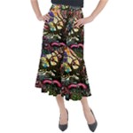 Psychedelic Funky Trippy Midi Mermaid Skirt
