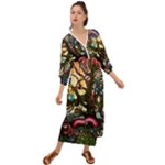 Psychedelic Funky Trippy Grecian Style  Maxi Dress