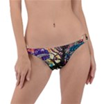 Psychedelic Funky Trippy Ring Detail Bikini Bottoms