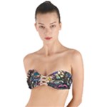 Psychedelic Funky Trippy Twist Bandeau Bikini Top