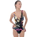 Psychedelic Funky Trippy Side Cut Out Swimsuit
