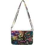 Psychedelic Funky Trippy Double Gusset Crossbody Bag