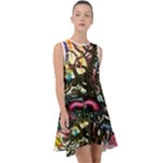 Psychedelic Funky Trippy Frill Swing Dress
