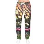 Psychedelic Funky Trippy Women Velvet Drawstring Pants