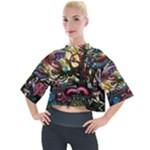 Psychedelic Funky Trippy Mock Neck T-Shirt