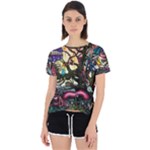 Psychedelic Funky Trippy Open Back Sport T-Shirt