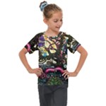 Psychedelic Funky Trippy Kids  Mesh Piece T-Shirt