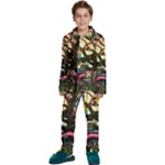 Psychedelic Funky Trippy Kids  Long Sleeve Velvet Pajamas Set