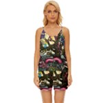 Psychedelic Funky Trippy V-Neck Satin Pajamas Set