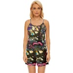 Psychedelic Funky Trippy Satin Pajama Short Set