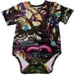 Psychedelic Funky Trippy Baby Short Sleeve Bodysuit