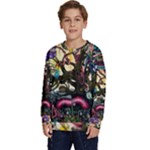 Psychedelic Funky Trippy Kids  Crewneck Sweatshirt
