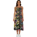 Psychedelic Funky Trippy Sleeveless Shoulder Straps Boho Dress