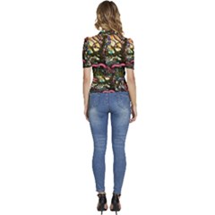 Puffed Short Sleeve Button Up Jacket 