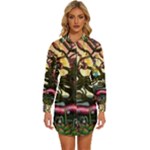 Psychedelic Funky Trippy Womens Long Sleeve Shirt Dress