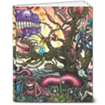 Psychedelic Funky Trippy 8  x 10  Hardcover Notebook