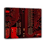 Technology Computer Circuit Canvas 10  x 8  (Stretched)
