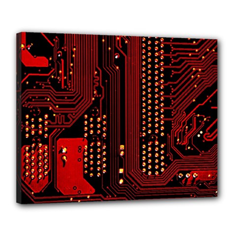 Technology Computer Circuit Canvas 20  x 16  (Stretched) from ArtsNow.com