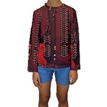 Technology Computer Circuit Kids  Long Sleeve Swimwear
