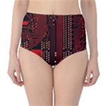 Technology Computer Circuit Classic High-Waist Bikini Bottoms