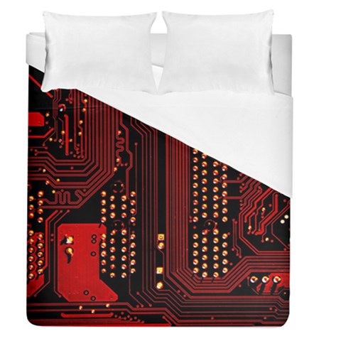 Technology Computer Circuit Duvet Cover (Queen Size) from ArtsNow.com