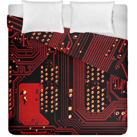 Technology Computer Circuit Duvet Cover Double Side (King Size) from ArtsNow.com