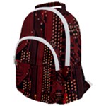 Technology Computer Circuit Rounded Multi Pocket Backpack