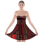 Technology Computer Circuit Strapless Bra Top Dress