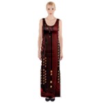 Technology Computer Circuit Thigh Split Maxi Dress